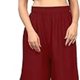 spag-b Women's Rayon Mid Rise Relaxed Fit Knit Palazzo-picture-55