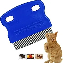 Pets Empire Flea Comb Pet Cat Dog Lice Comb Nit Remover Grooming Brush Tools to Treatment & Remove Fleas, Mites, Ticks, Dandruff Flakes - Stainless Steel Fine Teeth- Color May Vary-picture-45