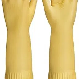 WISHPOOL Reusable Rubber Hand Gloves For Kitchen Dishwashing During Winters, Free Size, Elbow Length, Wet And Dry Glove, 1 Pair-picture-14