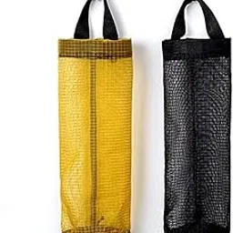 Stolenband® Plastic Bag Holder, Hanging Folding Garbage Mesh Storage Dispenser for Kitchen Bathroom (Pack of 1)-picture-30