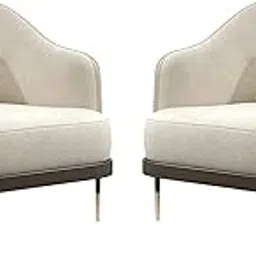 Comfy & Warm Cushioned Single Seater Stylish Lounge Chairs Sofa/Couch Set, Leisure Design Sofa Set Accent Arm Chair for Living Room Lounge Area Hall Office (Set of 2 Chairs)-image-94