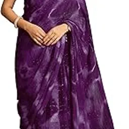 mirchi fashion Women's Georgette Shibori Printed Saree with Blouse Piece-picture-54