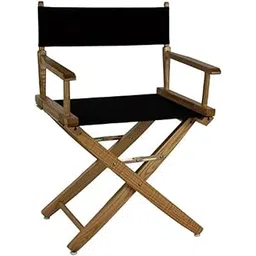Rustic Retreat Extra-Wide Excellent Director's Chair with Foldable Frame and Canvas Seat, Folding Design in Solid Hardwood Black/18 Inch Natural Frame-picture-19