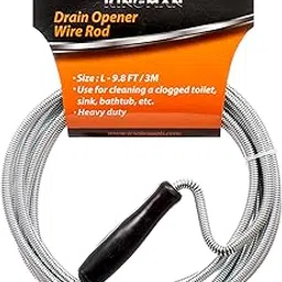 Kingman Snake Auger Flexible Bendable Toilet, Sink, Shower & Drain Metal Plumbing Tool (9.8 Feet)-picture-68