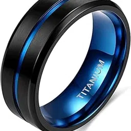 Stainless Steel Stylish adjustable proposal Couple band thumb Silver Platinum Blue combo chain Finger Ring for Men Mens couples gents unisex Boys Boyfriend MEN RINGS-AM097-image-63