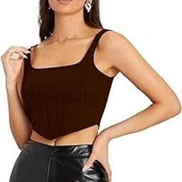 quark Department3 Solid Slim Fit Printex Tank Top (PRNTX TP 3_Brown 34)-picture-19