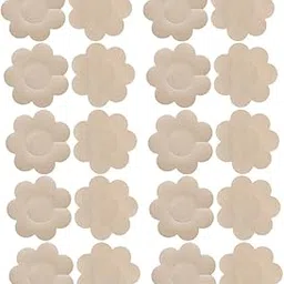 zoomella 10 Pairs Color Satin Breast Pasties Covers|Breast Forms, Enhancers| Breast Forms Enhancers-picture-36