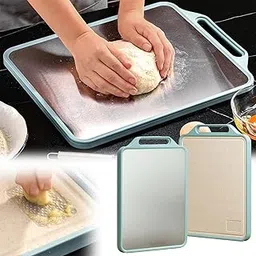 Empune Double Sided Cutting Board | Titanium & Wheat Straw | Chopping Board for Kitchen | for Vegetables, Fruits Cutter, Meats | Food Grade Quality | Large | 41 x 31 cm-picture-20