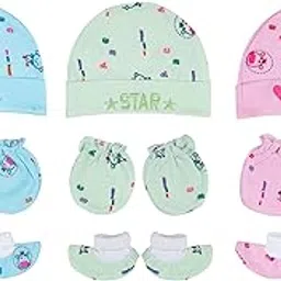 totkart Cap Mittens and Booties Set for New Born Baby Cap Set 0 to 9 Months-picture-47