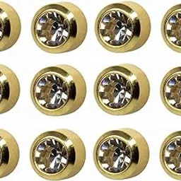 Worldcare® 12 Pairs Gold-Plated Stud Earrings for Men & Women | 4mm Piercing Earrings for Everyday Wear-picture-20