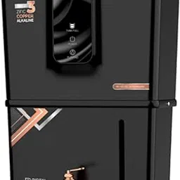 B.H AQUA water solutions Aqua Moor RO+Copper+Zinc+Alkaline Water Purifier | 12 Ltr Storage Tank | Copper With Zinc Alkaline Technology, Black Acrylic-502-image-14