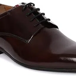 gabicci Mens Derby Shoe, Lace Up Entry, (Size 40-45), Full Grain Leather, Wedding Occasion Shoe, TPR Sole, Stacked Heel, Humphrey-picture-28
