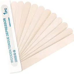 MCP Wooden Professional Disposable Wax Knife/ Spatula/ Applicator ,tongue depressor for doctor, waxing application wooden 100 pcs Box image 1