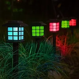 Solar Garden Lights LED Window Stake Lights Waterproof Outdoor Lighting for Paths Garden Fences Pathway Deck Multicolour Solar Powered Lights Pack of 2-picture-19