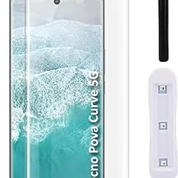 NSTAR® Tecno Pova Curve 5G UV Tempered Glass | Screen Protector Full HD Quality Edge to Edge Screen Coverage With Installation Kit for Tecno Pova Curve 5G (Transparent) (Pack of 1) image 1