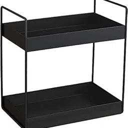 12FOR COLLECTION 2-Tier Standing Rack, Kitchen/Bathroom Countertop Storage Shelf Organizer, Black in Colour(Make in India, Powder Coted,Metal)-image-98