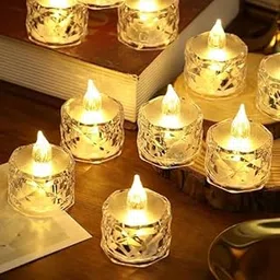 5CM Diamond led Candles Diva Flameless Candle Lights Flickering LED Tea Lights for Wedding, Party, Festival, Christmas Decorations Home, Bedroom Decoration (5 pcs)-picture-18