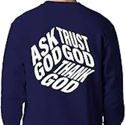 Sweatshirts for Men Ask God Trust God Graphic Printed Cotton Blend Full Sleeve Winter Pullover Regular Stylish Sweatshirt-image-47