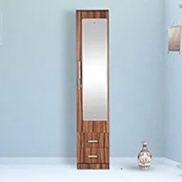 VIVDeal Glassy Rolex Single Mirror Wardrobe with Drawers The Wardrobe Unit Includes a Clever?Storage System with a Hangar Console for Effective Storage Possibilities., 21 × 12 × 78 in (C123456)-picture-21