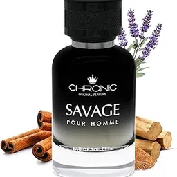 Chronic Savage Perfume for Men - 100ML | Eau De Toilette | Cinnamon, White Pepper, Sandalwood, Vetiver, & Musk | Stylish Black Round Bottle | By Coral Perfumes-picture-10