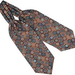 the tie hub Buzz Blue Floral Ascot Cravat For Men-picture-23