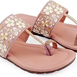 Women's Fancy Embroidered Slippers Slip-On Flat Ethnic Footwear Comfortable Casual Flats-picture-17