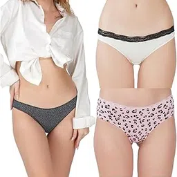 thread sutra Women?s Premium Cotton Panties | Antimicrobial & Breathable | Everyday Comfort with Amazing Fit | Soft Fabric Innerwear for All-Day Freshness & Hygiene | Bikini | Pack of 3 |-picture-18