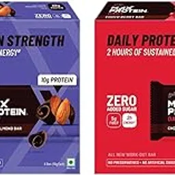 RiteBite Max Protein Daily Choco Almond Bars 300Gm - Pack Of 6 (50Gram X 6) & Choco Berry Bars-image-65