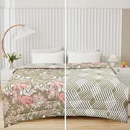 Supreme Home Collective 300 GSM Reversible AC Comforter/Blanket/Quilt/Duvets for Summer Double Size Bed (229 X 229 cm,Vacuum Packed-Brown Peach)-picture-18