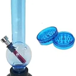 MFT Acrylic Weed Crusher Herb Grinder and Blue Globe Bong-picture-28