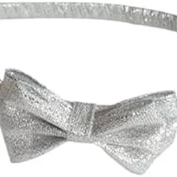 belleza crafting with creativity Handmade Double Layer Silver Color Small Bow Hairband for Girls/Women SMBH Pattern2 (Pack of 1)-picture-56