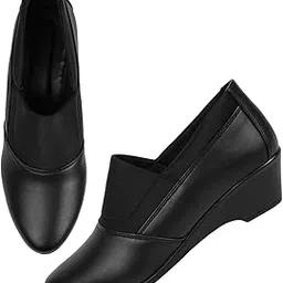 Latest Collection Bellies Comfortable Stylish Solid Wedge Heel Slip-On Formal Shoes for Womens & Girls-image-21