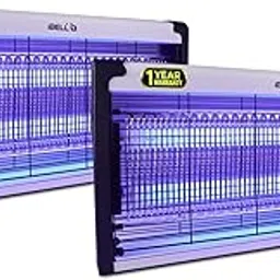 iBELL M215IK Insect Killer Pack of 2 | 30W Bug Zapper Machine with UV Light & Aluminum Body | Fly Catcher for Home, Hotels & Offices | Mosquito, Fly & Insect Trap (Silver)-image-0