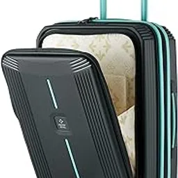 Alexandria Hard-Sided Polypropylene TSA Lock Cabin Luggage with Laptop Compartment 20 inch | 55cm | 8 Wheels Small Trolley Bag for Travel | Suitcase (Grey Teal)-image-72