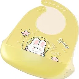 Upkaranwale Silicone Baby Bib for Feeding & Weaning Babies & Toddlers, Waterproof, Washable & Reusable, Non Messy Easy Cleaning, No Bad Odour, Adjustable Neckline with Buttons (Multicolor)-picture-69