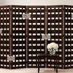 Partition for Living Room,Divider,Partition Wall Divider Screen Separator, Wall Panel Divider for Hall | Bedroom |Office | Puja Room | Restaurant Net Look (6 Feet -5 Panels)-picture-26