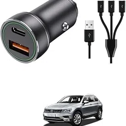 LOVMOTO Car Charger 38 W Cigarette Lighter Adapter with 3 in 1 USB Cable Car Accessories Car Charger Adapter USB C Type C 12v, Car Phone Charger Comfortable with Tai-Gun-picture-31
