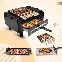 Wellberg 3-In-1 Electric Tandoor Automatic Timer & Regulator with All Freebies (Pizza cutter,Recipe Book, GlovesMagic Cloth)|Grill, Cook, And Roast With Easee |SS Element With 2 Years Warranty, 2000 W-image-86
