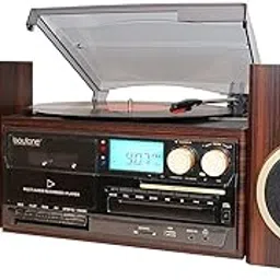 Boytone BT-28SPM, Bluetooth Classic Style Record Player Turntable with AM/FM Radio, CD / Cassette Player, 2 Separate Stereo Speakers, Record from Vinyl, Radio, and Cassette to MP3, SD Slot, USB, AUX.-image-31