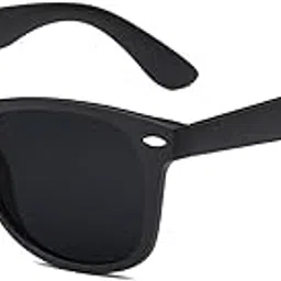 leeway Men Square Sunglasses, Black Lens With Black Frame Matt, Pack of 1-picture-32