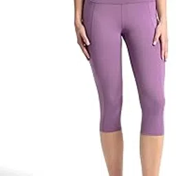 Jockey MW36 Women's Microfiber Elastane Stretch Slim Fit Mid Rise Active Wear Capri with Back Waistband Pocket and Stay Dry Technology-picture-19