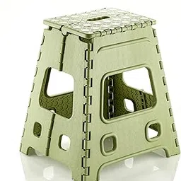 RRAS-Plastic Heavy Duty Foldable Step Stool for Kids & Adults – Strong, Portable & Anti-Slip Plastic Stool for Home, Kitchen, Bathroom 18 Inch (Smoke Green)-image-13