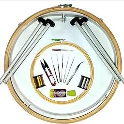 KOLUR Groups - Embroidery kit/Aari Work Set for Beginners 14 Items (Hoop 18 inch with Stand)-picture-21