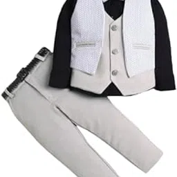 fourfolds Full Sleeves Shirt With Solid Waistcoat Trousers And Bow-picture-52