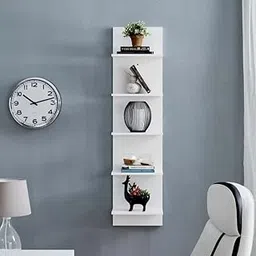 Wooden Cave Wall Shelves for Bedroom/Livingroom,Home Decor Item,Wall Mount Shelf/Shelves for livingroom Minimalist Wall Shelves for Small Spaces (White)-image-7