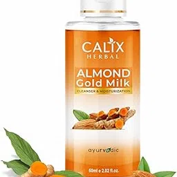 Calix Herbal Almond Gold Milk | Help In Deep Skin Pores Cleanser, Nourishes Dull & Dehydrated Skin, Make Skin Soft & Supple –Face Cleansing Lotion For Men & Women Suitable All Types Of Skin –60ml-picture-41