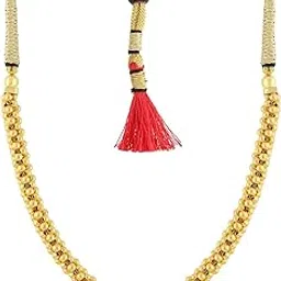 malabar gold & diamonds Gold Necklace for Women 22k | Pure Gold Traditional Maharashtrian Thushi/Tushi necklace 22kt(916) BIS Hallmark Gold for Birthday, Anniversary, Gudi Padwa & Festival Gift-picture-23