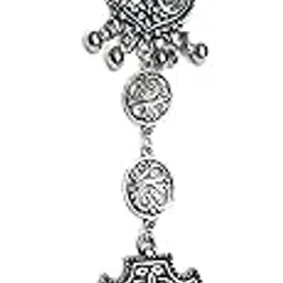 gurjai Oxidized Silver and Ring Bracelet for Women & Girls (Black)-picture-27