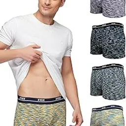 xyxx Men's Artisto Micromodal Regular Fit Printed Antimicrobial Trunks with No Marks Waistband (Pack of 5)-picture-11