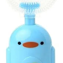 GUCHIGU U-Shaped Toothbrush for Babies | 360° Oral Teeth Cleaning Tools | Food grade Soft Silicone Bristles Toothbrush for Kids/Baby/Children/Infant Toothbrush For 2-6 Years(Blue)-picture-11